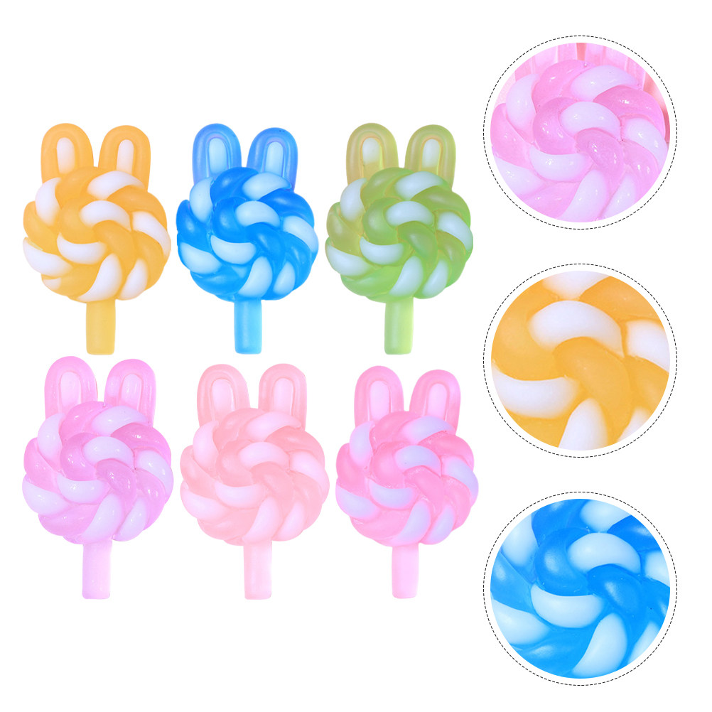 Resin Art Products - 24 шт. милых мультяшных подвесок-леденцов в
