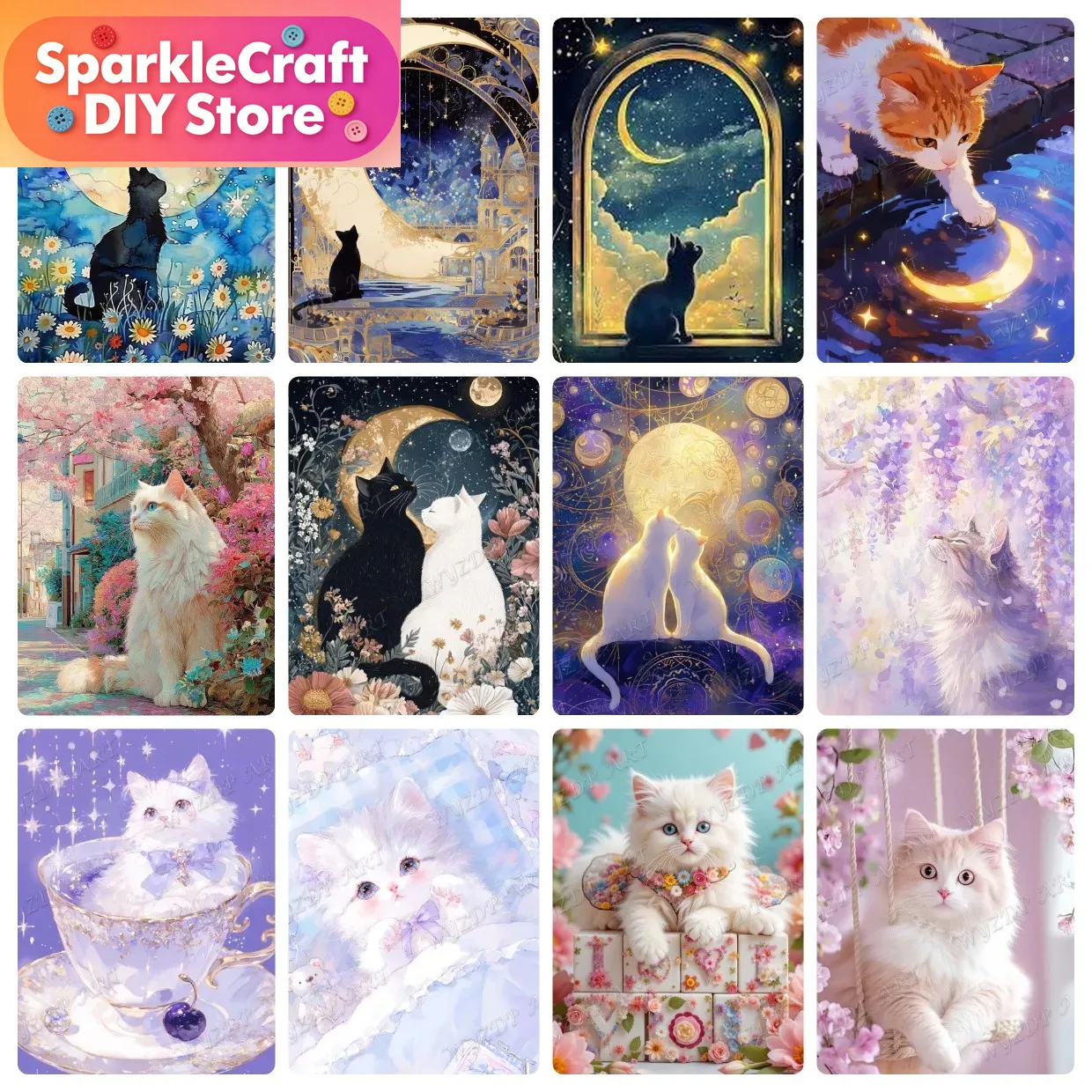 Resin Art Work - Набор для алмазной вышивки 5D «Кот