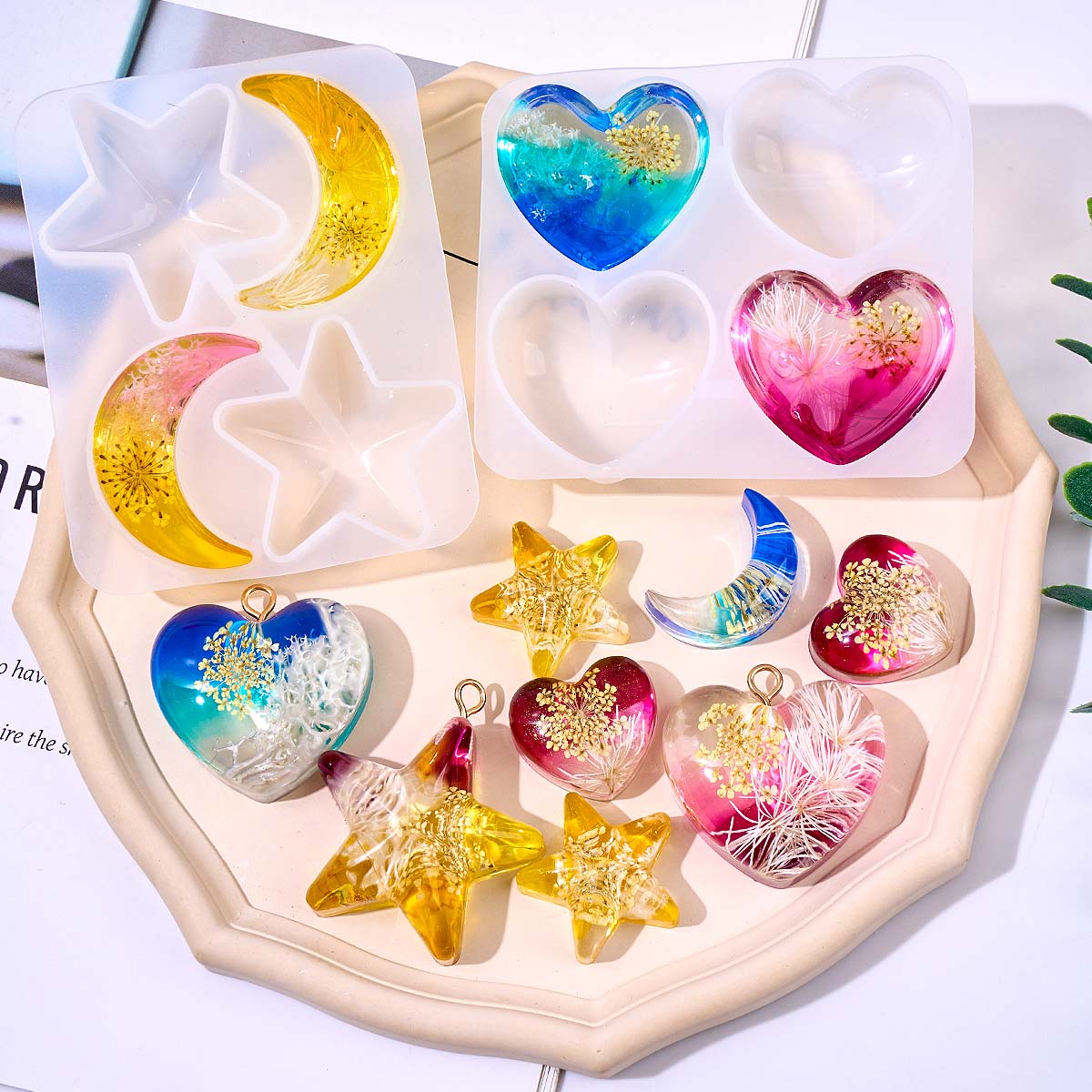 Resin Art Glue - Силиконовая форма для подвесок в виде
