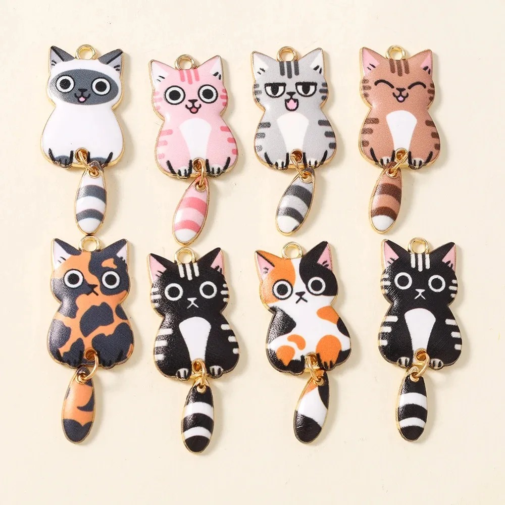 Resin Art Products - 10 шт. 16×39 мм, милые мультяшные