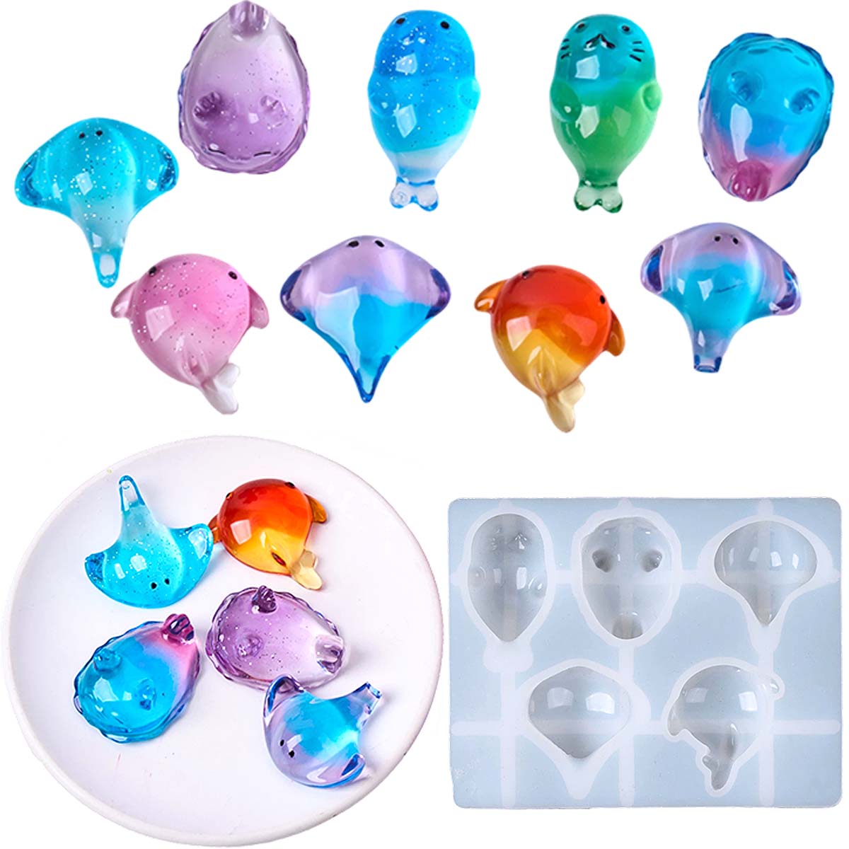 Resin Art Mold - 3D-форма из силикона «Манта» в стиле