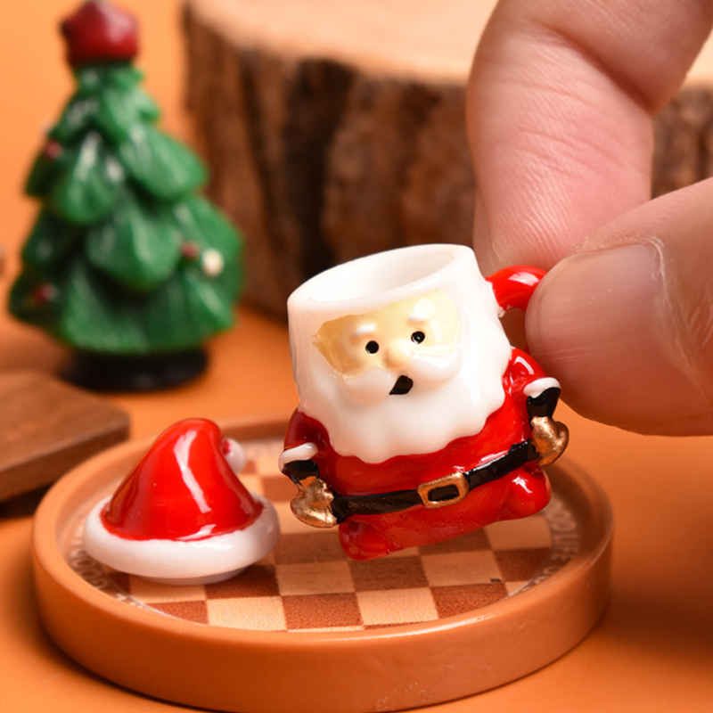 Resin Art Products - Мини-украшение для чашки Санта-Клауса-декор кукольного домика