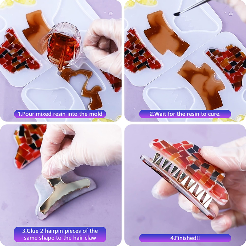 Заколки для волос, силиконовые – обзор и цена Resin Art Glue